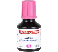 edding T 25 refill ink permanent marker - pink - 30 ml - with drop dispensing system, for quick refilling of almost all edding permanent markers