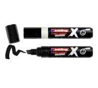 edding X multi marker - black & white color set - 2 acrylic paint pens - chisel nib 2-10 mm - acrylic paint markers for drawing on t-shirts, sneakers, phone-cases and more