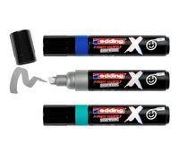 edding X multi marker - ocean color set - 3 acrylic paint pens - chisel nib 2-10 mm - acrylic paint markers for drawing on t-shirts, sneakers, phone-cases and more