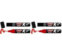 edding X multi marker - yay grey color set - 2 acrylic paint pens - chisel nib 2-10 mm - acrylic paint markers for drawing on t-shirts, sneakers, phone-cases and more (Pack of 2)