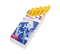 Edding Yellow Paint Marker Pens - 2-4mm Tip for Plastic, Metal, Glass Pack of 10