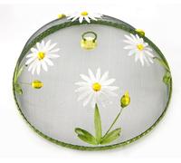 Epicurean 35cm Mesh Dome Food Cake Cover Daisy Pattern Keep Flies Wasps Off