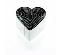 Eddingtons 8-Piece Deep Heart Cookie Cutter Set, Silver