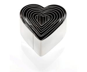 Eddingtons 8 Piece Deep Heart Shaped Cookie Cutter Set Biscuits Assorted Sizes
