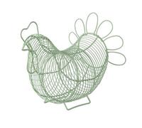 Eddingtons Chicken Shaped Egg Storage Holder Basket Sage Green Holds 12 Eggs