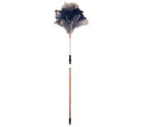 Valet Extendable Ostrich Feather Duster 1.5 to 2.5m Silver Handle