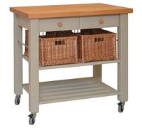 Eddingtons Lambourn 2 Drawer French Grey Kitchen Trolley