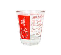 Eddingtons Measuring Shot Glass – Mini Measure, Multi-Purpose Liquid & Dry, 20-Incremental, Red