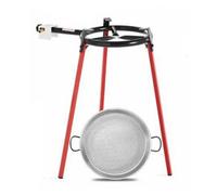 Eddingtons Paella Pan Cooking Set: 30Cm Carbon Steel Paella Pan With Gas Burner