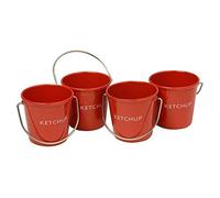 Eddingtons Ranch Condiment Ketchup Buckets Set of 4