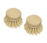 Eddingtons Valet Plant Fibre Traditional Dish Brush Replacement Heads - Pack of 2