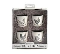 Vintage Hens Set Of 4 (White) Egg Cup Pails