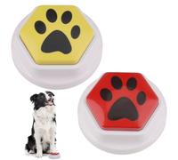 Eddrfy Dog Buttons for Communication and Training, 2 Pack Recordable Pet Command Buzzers 30 Second Recording for Speech Training and Interaction with Dogs and Cats