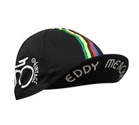 Eddy Merckx Vintage Cycling Cap - World Champion, Black, Black, Medium