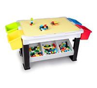300 Pc Building Brick Table Set - Includes 291 Pieces, Play Table with Storage