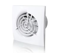 EDE Group Extractor Fan Trio 100 H with Humidity Sensor for 4"/100mm Air Ducts White - Bathroom Extractor Fan or Kitchen Extractor Fan