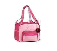 EDEA Fuxia Color Ice Skate Cube Bag - Soft and Embossed Hard Polyester Combination - Multiple Pockets - Riveted Base - Adjustable Handles