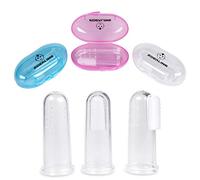 edealing Soft Safe Toothbrush Silicone Finger Toothbrush Gum Brush Clear Massage Pack Of 3