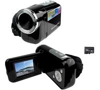 eDealz 16MP Megapixel Compact Digital Camcorder with HD Video and Photos 16x Zoom with 2.4" Screen, 32GB Card and USB Cable (Black, Camera + SD Card)