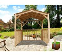Edecks Atlas Gazebo Diy Kit Pressure Treated Timber (2400mm X 2400mm) With Steel Spikes (2.07M)