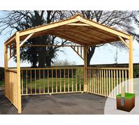 Edecks Atlas Gazebo Diy Kit Pressure Treated Timber (3000mm X 3000mm) With Bolt Down Anchors (2.07M)