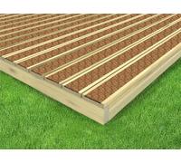eDecks Buff & Brown Walksure Anti Slip Decking Kit - Pressure Treated Timber - 1.8m x 1.8m - No Handrails - Garden Timber Decking Kit for Patios, Outdoor Seating & Landscaping