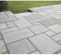 Edecks Calibrated 22mm Indian Sandstone Outdoor Paving Slabs Grey Umbra - 16.50M2 Project Pack