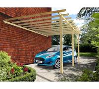 Edecks Contemporary Lean To Carport Wooden Garden Pergola (W 4200mm X L 4800mm) With Bolt Down Anchors (2.7M)