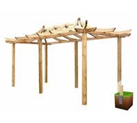 Edecks Dragon Wooden Garden Pergola Extended (W 4800 X D 2700mm) With Concrete In Posts (2.7M)