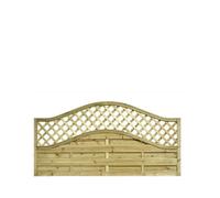Edecks Elite St Meloir Fence Panels 1.8M X 0.9M Planed Pale Green Timber Pressure Treated Decorative Garden Fencing - Pack Of 6