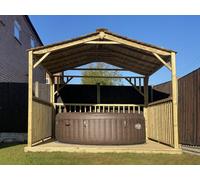 Edecks Garden Patio Hot Tub Gazebo & Stairs Decking Diy Kit 3000mm X 3000mm Outdoor Pressure Treated Timber