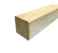 Edecks Garden Pressure Treated Timber Smooth Fence Posts Pack Of 6 - 8Ft / 2400mm (4 X 4" / 90mm X 90mm)