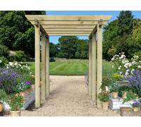 Edecks Heavy Duty Royal Walkway Pergola Extra Wide With Super Rafters (W 3600mm X D 2400mm) With Concrete In Posts (2.7M)