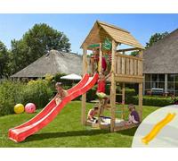 Edecks Jungle Cabin Playhouse Diy Kids Play Area With Yellow Slide