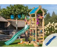 Edecks Jungle Nomad Playhouse Diy Kids Play Area With Blue Slide