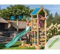 Edecks Jungle Nomad Playhouse Diy Kids Play Area With Lime Green Slide