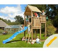 Edecks Jungle Palace Playhouse Diy Kids Play Area With Yellow Slide