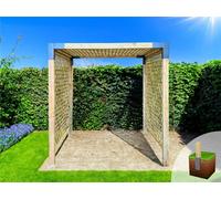Edecks Modblox Trellis Cube Climber Wooden Garden Pergola (1800mm X 1800mm) With Concrete In Posts (2.7M)