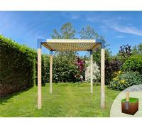 Edecks Modblox Trellis Top Cube Wooden Garden Pergola (1800mm X 1800mm) With Bolt Down Anchors (2.1M)