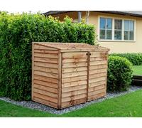 Edecks Outdoor Garden Yard Wooden Timber Double Wheelie Bin Store Storage For 2 Bins 1350mm X 1645mm X 945mm