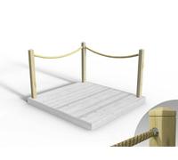 Edecks Rope Handrail Decking Kit 1800mm (Two Side) - Hemp Rope (Hook And Eye)