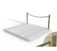 Edecks Rope Handrail Decking Kit 2700mm (One Side) - Hemp Rope (Fixed - Cups)