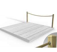 Edecks Rope Handrail Decking Kit 3000mm (One Side) - Hemp Rope (Hook And Eye)