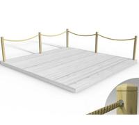 Edecks Rope Handrail Decking Kit 4200mm (Two Side) - Hemp Rope (Hook And Eye)