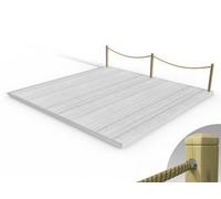 Edecks Rope Handrail Decking Kit 5400mm (One Side) - Hemp Rope (Fixed - Cups)
