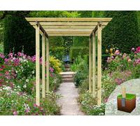 Edecks Royal Walkway Wooden Garden Pergola (W 2400mm X D 3600mm) With Concrete In Posts (2.7M)