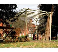 Edecks Rustic Rose Garden Pergola With Spiked Uprights - W 2400mm X D 2400mm