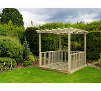 Edecks The King Edward Wooden Garden Pergola & Decking Set (2.4M X 2.4M)