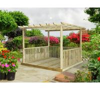 Edecks The King Edward Wooden Garden Pergola & Decking Set (3M X 3M)