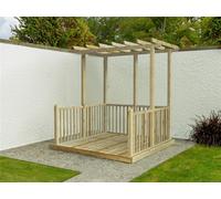 Edecks The Queen Elizabeth Wooden Garden Pergola & Decking Set (2.4M X 2.4M)